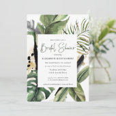 Invitation Fête des mariées verte de la jungle tropicale (Debout devant)
