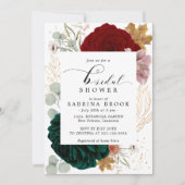 Invitation Fête des mariées verte d'émeraude de Bourgogne (Devant)