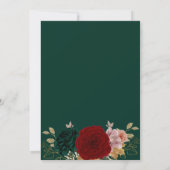 Invitation Fête des mariées verte d'émeraude de Bourgogne (Dos)