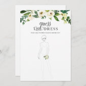 Invitation Fête des mariées verte Devine le jeu de la robe (Devant / Derrière)