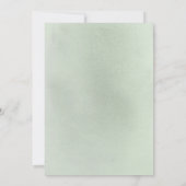 Invitation Fête des mariées verte Eucalyptus Simplement Éléga (Dos)