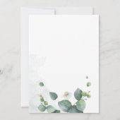 Invitation Fête des mariées verte Eucalyptus Succulent (Dos)