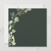 Invitation Fête des mariées verte Eucalyptus Succulent (Dos)