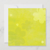 Invitation Fête des mariées verte Shamrock irlandaise (Dos)