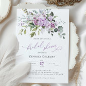 Invitation Fête des mariées verte violet Sage Lilacs Invitati