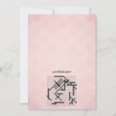 Invitation Fête des mariées victorienne Mot de recherche Cart (Dos)