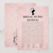 Invitation Fête des mariées victorienne Mot de recherche Cart (Devant / Derrière)