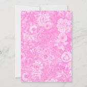 Invitation Fête des mariées victorienne rose magenta (Dos)