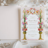 Invitation Fête des mariées victorienne vintage