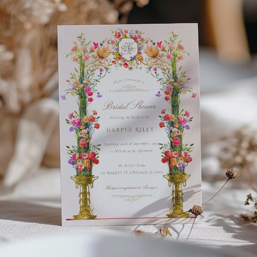 Invitation Fête des mariées victorienne vintage