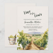 Invitation Fête des mariées vinicole (Devant / Derrière)