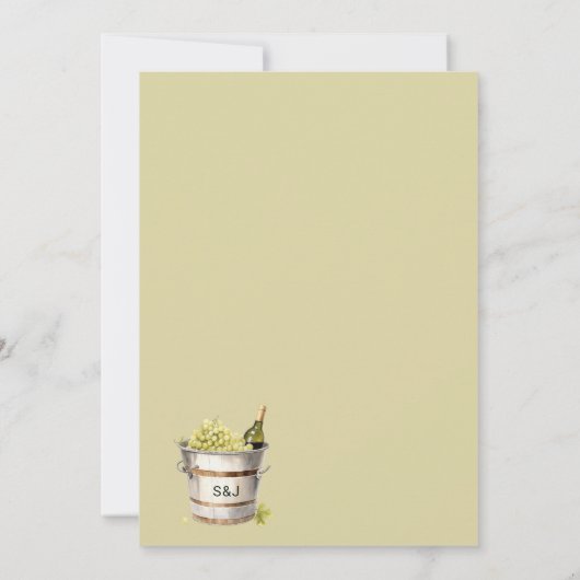 Invitation Fête des mariées vinicole (Dos)