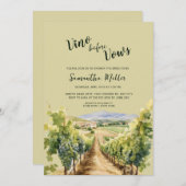 Invitation Fête des mariées vinicole (Devant / Derrière)