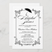 Invitation Fête des mariées vintage (Devant / Derrière)