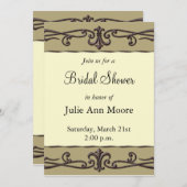 Invitation Fête des mariées vintage (Devant / Derrière)