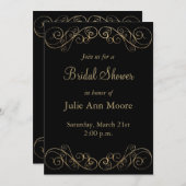 Invitation Fête des mariées vintage (Devant / Derrière)