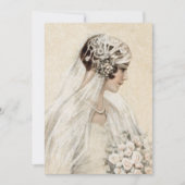 Invitation Fête des mariées Vintage (Devant)