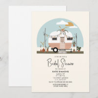 Fête des mariées vintage Boho Camper