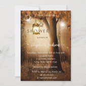 Invitation Fête des mariées vintage d'arbre rustique (Devant)