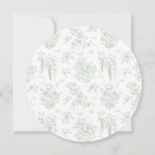 Invitation Fête des mariées Vintage de Gree Toile (Dos)