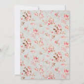 Invitation Fête des mariées Vintage de Jardin rose (Dos)