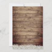 Invitation Fête des mariées Vintage de tournesol rustique (Dos)