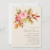 Invitation Fête des mariées vintage Florals (Devant)