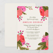 Invitation Fête des mariées vintage Garden (Devant / Derrière)