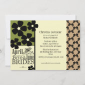 Invitation Fête des mariées vintage Garden (Dos)