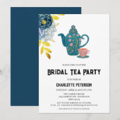 Invitation Fête des mariées vintage Garden Tea Party (Devant / Derrière)