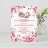 Invitation Fête des mariées vintage Garden Tea Party (Debout devant)