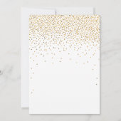 Invitation Fête des mariées vintage Glam Gold Confetti (Dos)