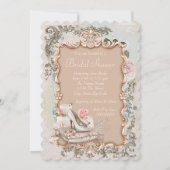 Invitation Fête des mariées Vintage haute chaussure (Dos)