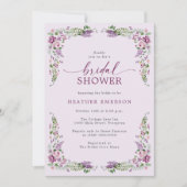 Invitation Fête des mariées Vintage Lavender (Devant)