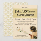 Invitation Fête des mariées vintage Nouveau (Devant / Derrière)