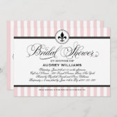 Invitation Fête des mariées vintage rose vif (Devant / Derrière)