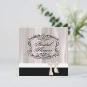 Invitation Fête des mariées vintage Silver Victorian (Debout devant)