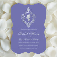 Fête des mariées vintage Violet Faux Argent Crest
