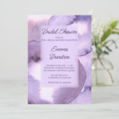 Invitation Fête des mariées violet moderne (Debout devant)