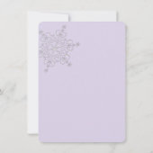 Invitation Fête des mariées Violet Snowflake (Dos)