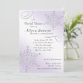 Invitation Fête des mariées Violet Snowflake (Debout devant)