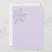 Invitation Fête des mariées Violet Snowflake (Dos)