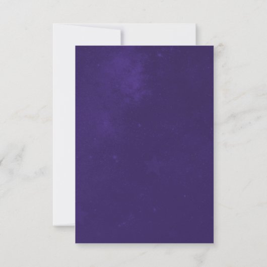 Invitation Fête des mariées Violet Unicorn (Dos)