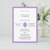 Invitation Fête des mariées violette simple (Debout devant)