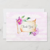 Invitation Fête des mariées virtuelle aquarelle par courrier (Dos)