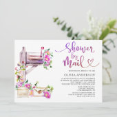 Invitation Fête des mariées virtuelle aquarelle par courrier (Debout devant)