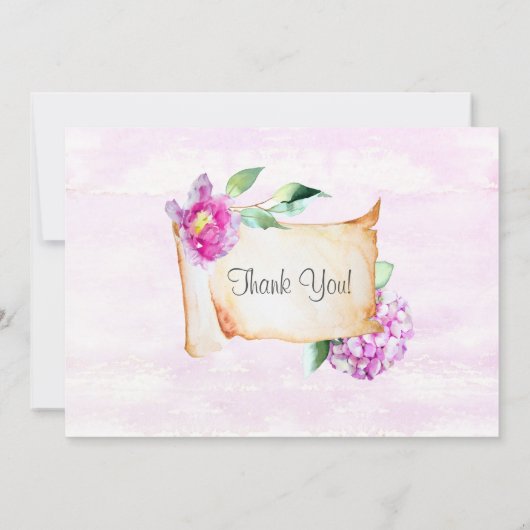 Invitation Fête des mariées virtuelle aquarelle par courrier (Dos)