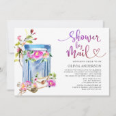 Invitation Fête des mariées virtuelle aquarelle par courrier (Devant)