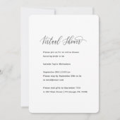 Invitation Fête des mariées virtuelle Black and White Faux Go (Devant)