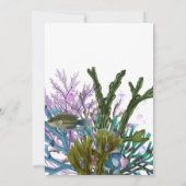 Invitation Fête des mariées virtuelle d'algues aquarelles (Dos)